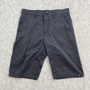 Vans Shorts Boys 16 (28) Gray Twill Chino Skateboarding Casual Pockets
